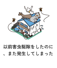 以前害虫駆除をしたのに、また発生してしまった